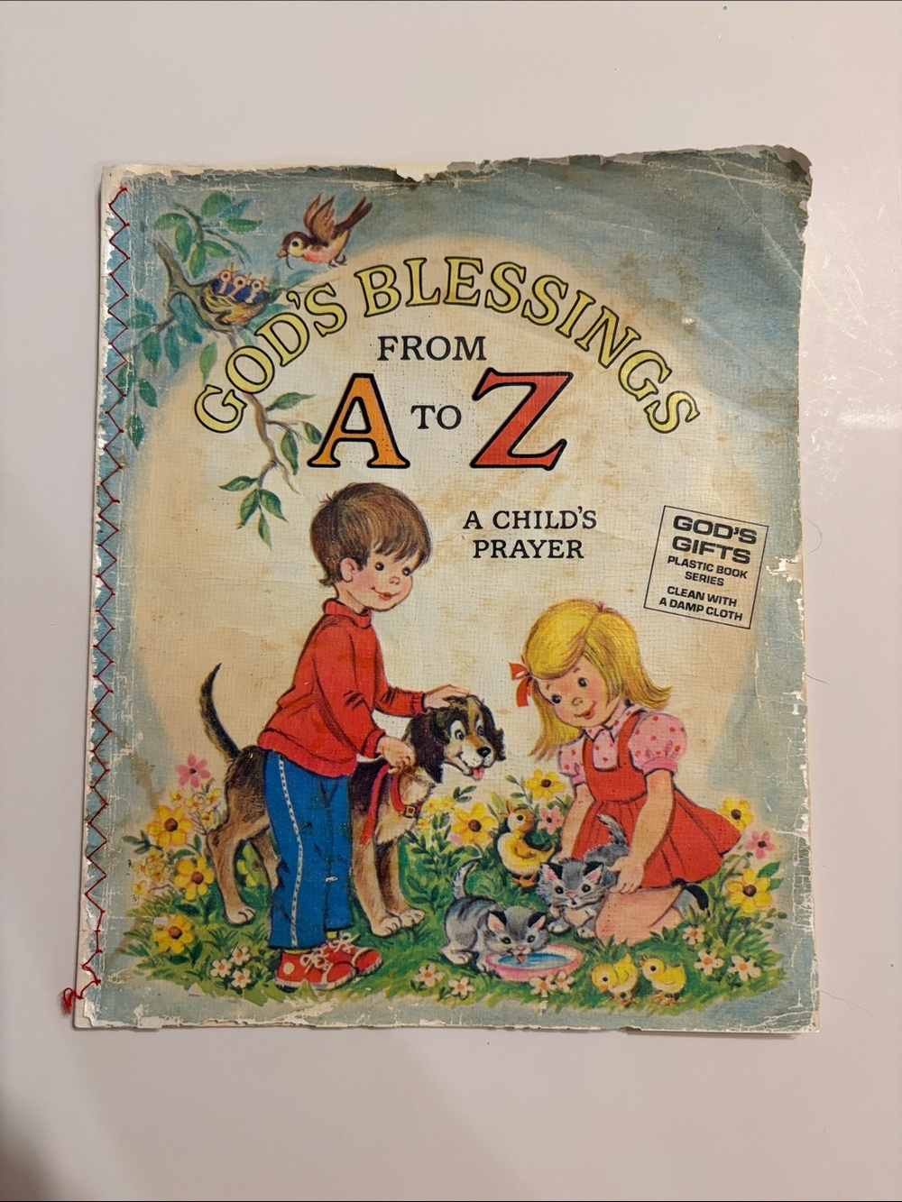 Gods Blessings from A to Z A Child’s Prayer Plastic Book Series Vintage 1960’s